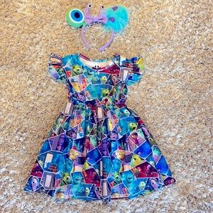 Swan princess monster’s inc. dress with free monsters inc ears made on Etsy.
